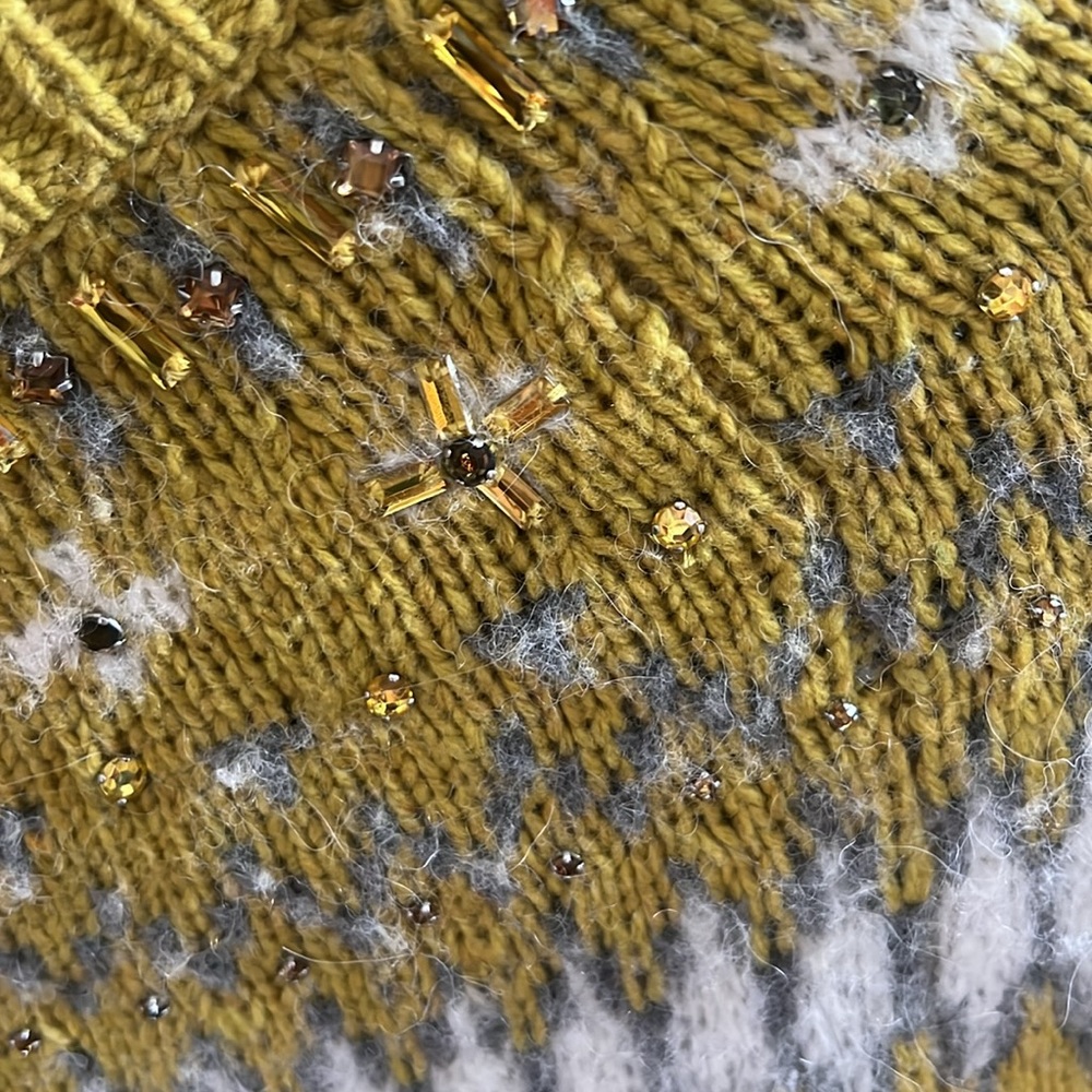 JCREW Holiday 2019 Embellished Fair Aisle M - Picture 6 of 8